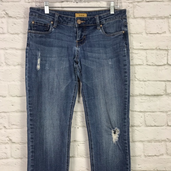 STS Blue Distressed Medium Wash Skinny Jeans 27 - Picture 3 of 7